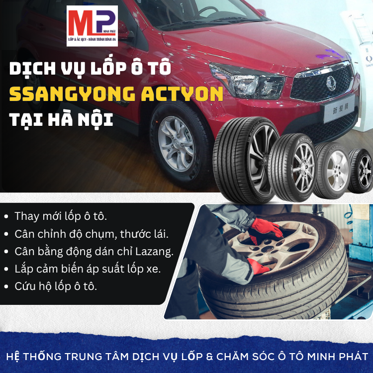Lốp ô tô cho xe Ssangyong Actyon - Trung tâm lốp uy tín tại Hà Nội