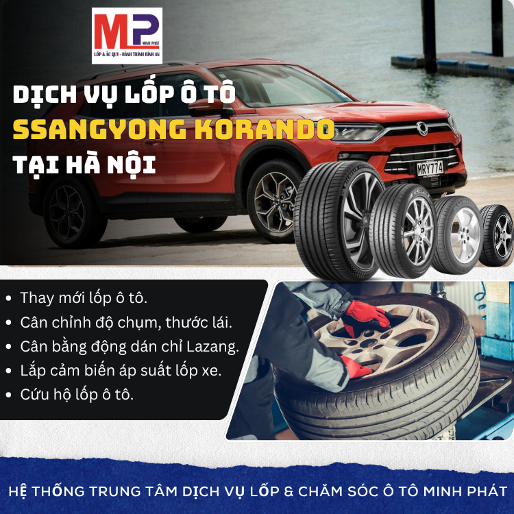 Lốp ô tô cho xe Ssangyong Korando - Trung tâm lốp uy tín tại Hà Nội
