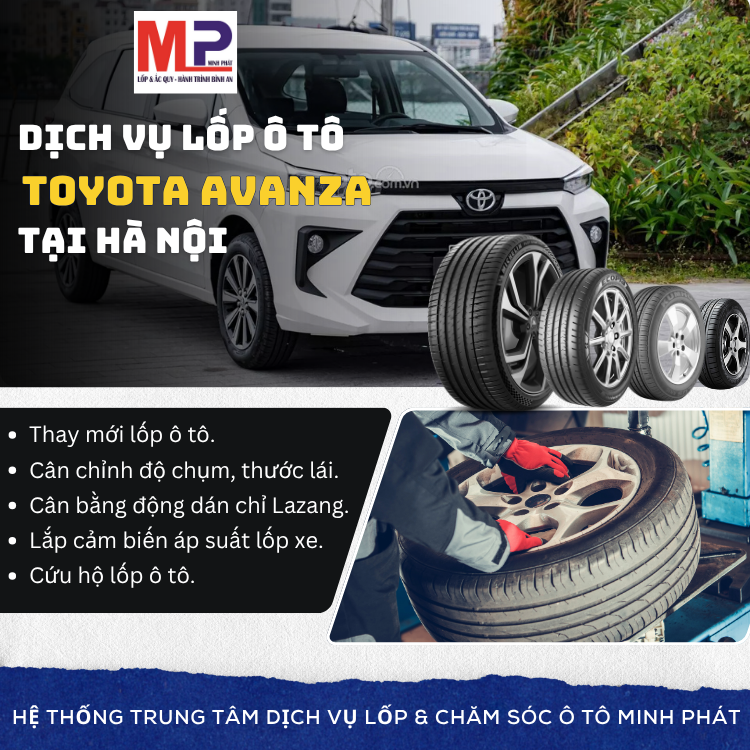 Lốp ô tô cho xe Toyota Avanza - Trung tâm lốp uy tín tại Hà Nội