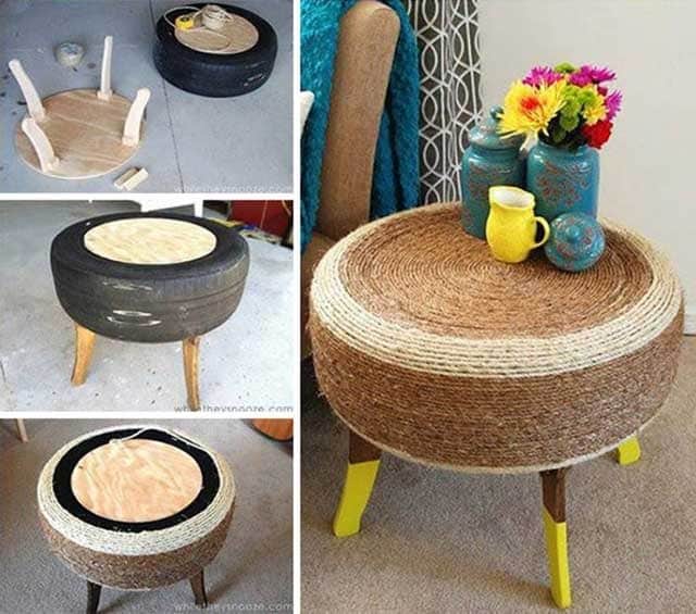 Làm Bàn Ghế Bằng Lốp Ô Tô