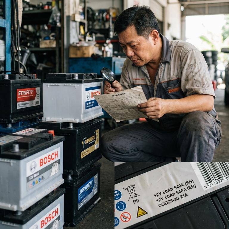 Minh họa kiểm tra thông số bình trước khi thay