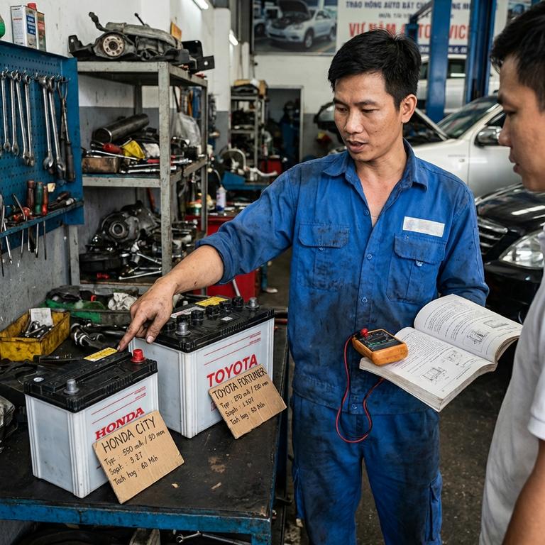 Phân Biệt Thông Số Bình Ắc Quy Xe Ô Tô Theo Từng Dòng Xe