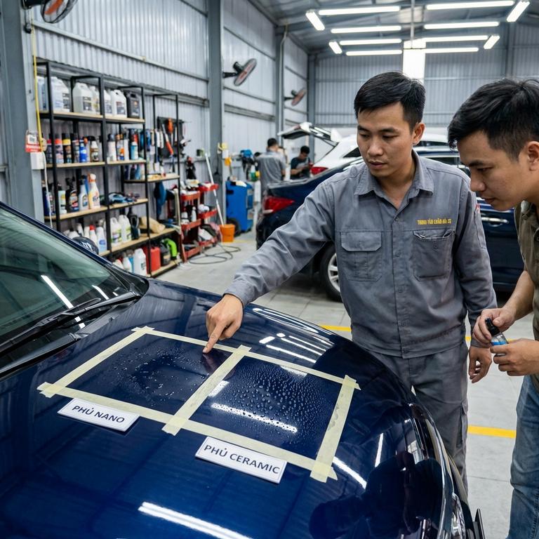 So Sánh Phủ Nano Và Ceramic Chi Tiết Cho Chủ Xe