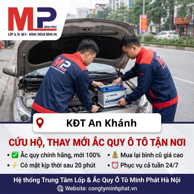 Cứu hộ, thay ắc quy ô tô tại KĐT An Khánh - Hà Nội giá tốt