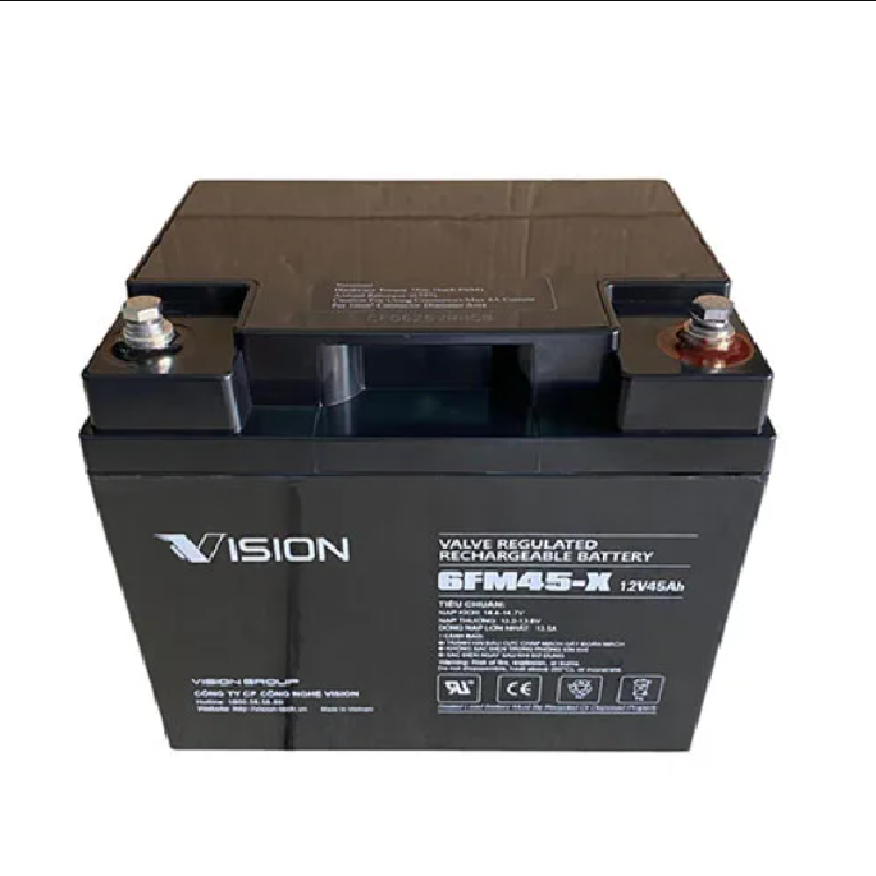 Ắc quy Vision 6FM45-X (12V-45Ah) lưu điện, giá bán tốt