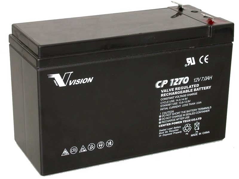 Ắc quy Vision CP1270 (12V-7Ah) lưu điện, giá bán uy tín