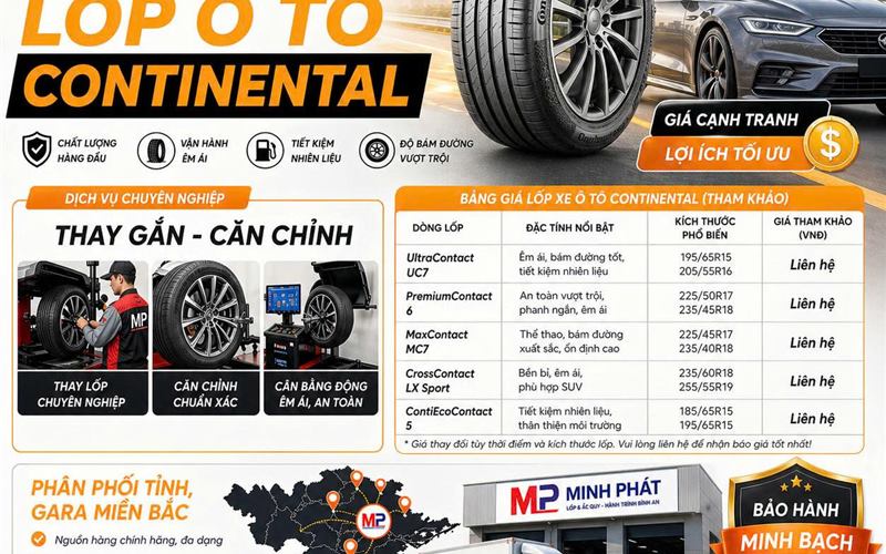lốp Continental 225/55R18 - hình minh họa