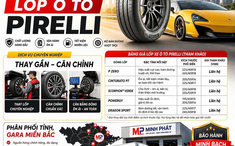 lốp Pirelli 205/55R16 - hình minh họa